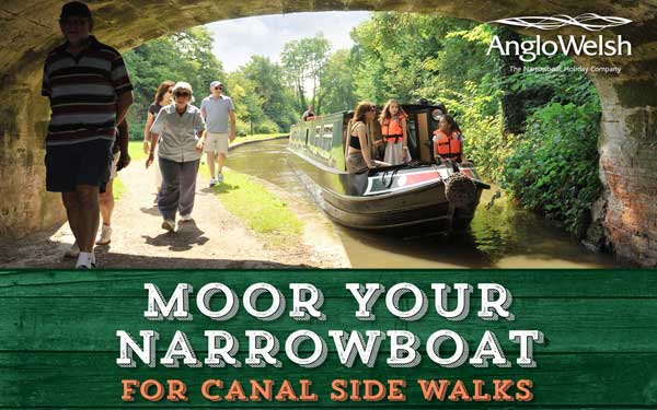 Moor your Anglo Welsh narrowboat for canal side walks