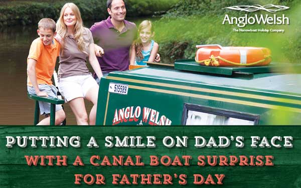 Put a smile on your dad’s face with a canal boat surprise for Father’s Day