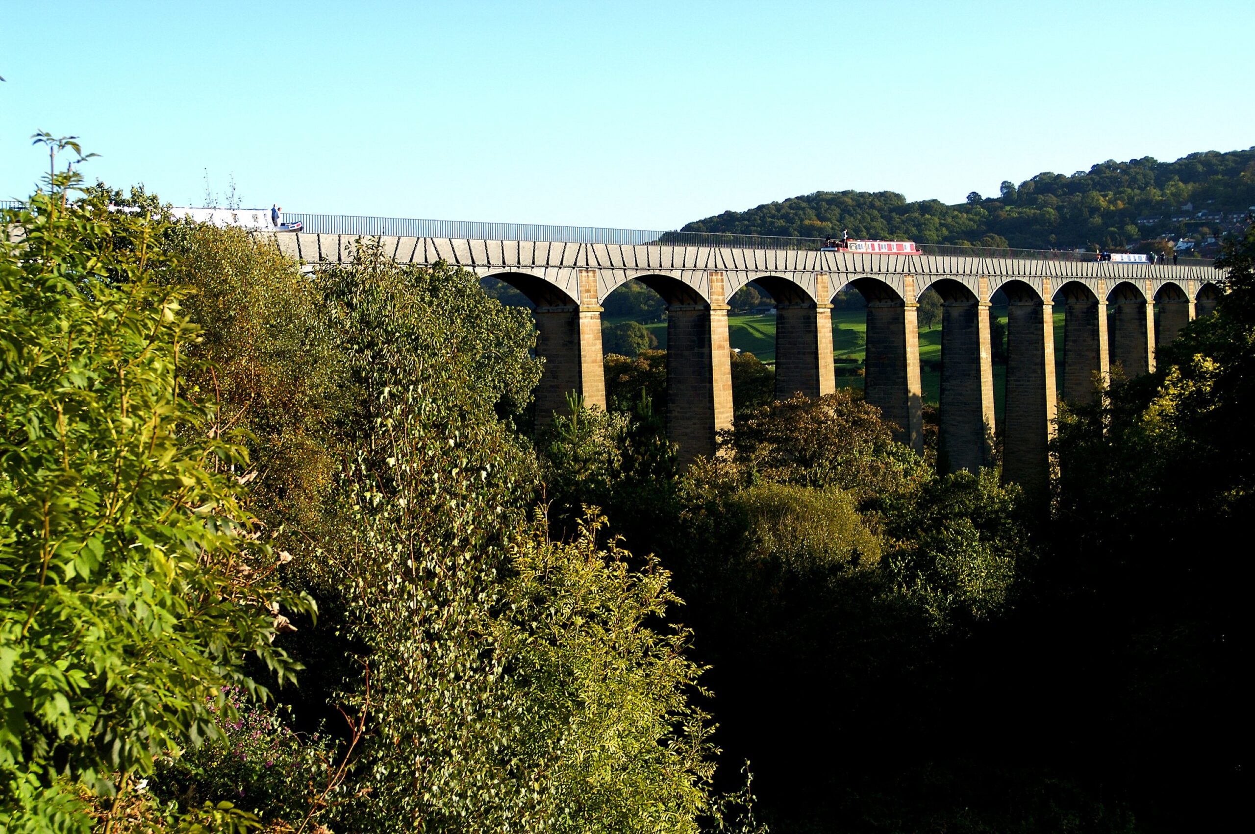 Boat trips across the Pontcysyllte Aqueduct in North Wales