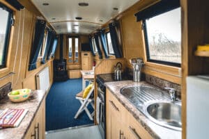 Aries luxury narrowboat interior