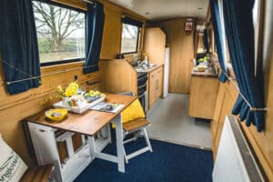 Aries luxury narrowboat galley