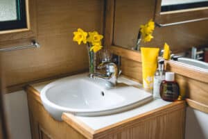 Aries luxury narrowboat shower room